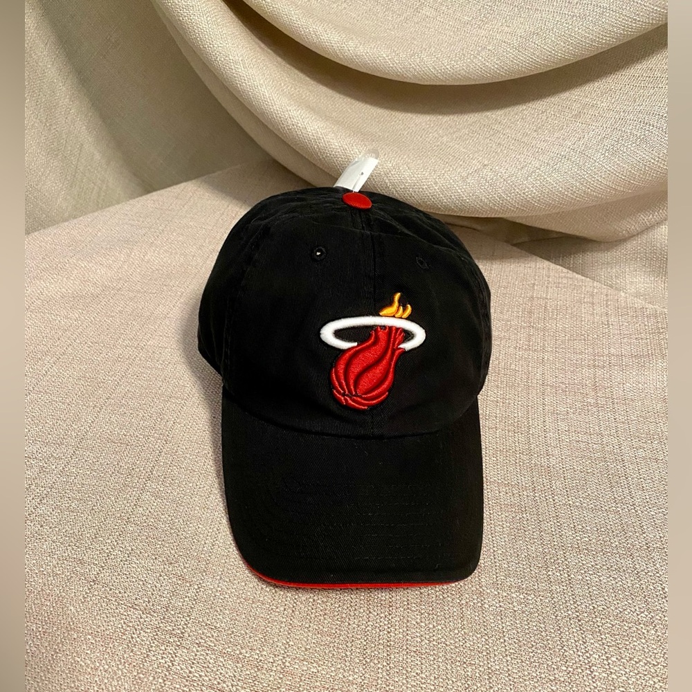 Miami Heat NBA Elevation Adjustable Black Strapback Cap Hat